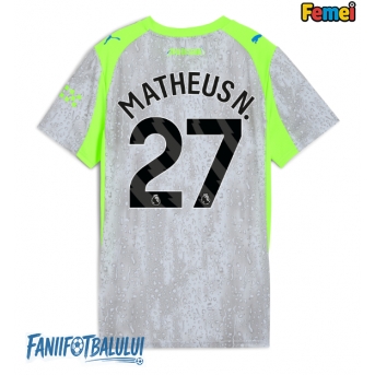 Manchester City Matheus Nunes #27 Tricou Fotbal Replică 2025-26 Femei Treilea